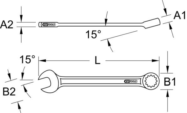 KS TOOLS Кольцевой / гаечный ключ 517.1903